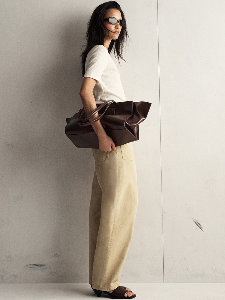 パッチポケット ストレートジーンズ